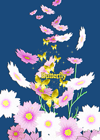 秋桜×幸運を呼び込む八蝶*44