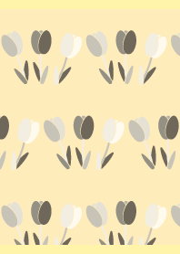 Three monochrome tulips on LY