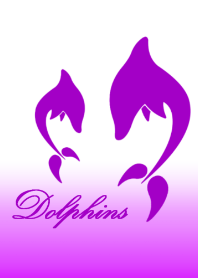 Dolphins - イルカペア ロゴタイプ 紫