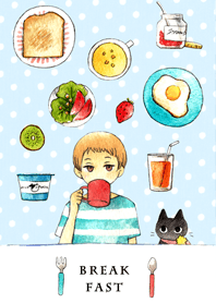 Breakfast with watercolor touch