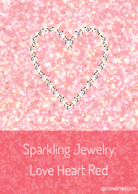 Sparkling Jewelry Love Heart Red