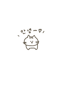 Doodle cat. Korean.