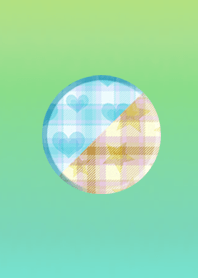 Half-button blue of love luck