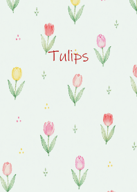 Colorful Tulips01 blue green