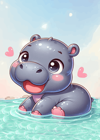 ฮิปโป เด้งๆๆ น่ารัก