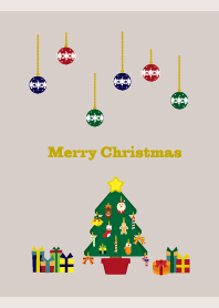 christmas tree and ornaments on