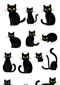 Super Cute Black Cat 90014A