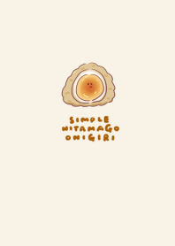 simple boiled egg rice ball beige