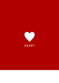Deep Red&White - Simple Heart
