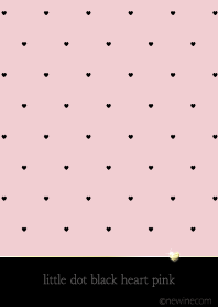 Little Dot Black Heart Pink Line Theme Line Store