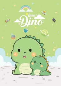 Dinos Love Galaxy Light Green