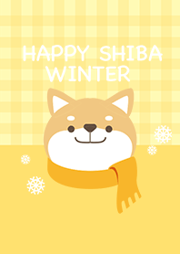 HAPPY SHIBA WINTER -yellow-