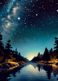 Beautiful starry night view#869