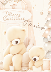 brown Fluffy bear falls asleep 03_1