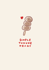 simple Tsukune heart beige