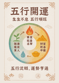 金運加持!五行開運招財主題1i 米白色