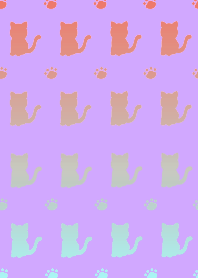 HAPPY GRADIENT CAT/LIGHT PURPLE