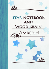 Star notebook and Wood grain No.7