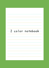 2 COLOR NOTEBOOKj-LB&YEL GR-GREEN-YELLOW