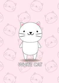 Simple cute white cat theme