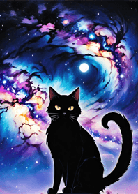 Night Moon Star Cat 26F86D