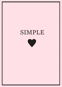 SIMPLE HEART -pink black-