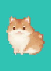 Hamster Pixel Art Theme  Green 08