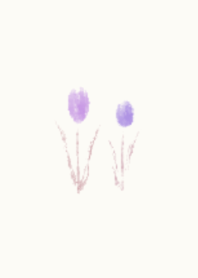 Watercolor Tulips- Purple