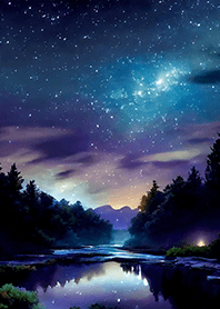 Beautiful starry night view#1556