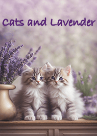 Cat and Lavender