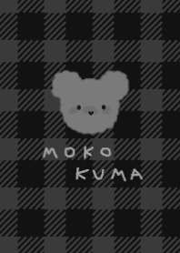 もこくま × チェック柄 #ブラック
