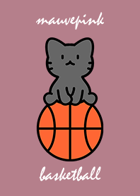 black cat sitting on a basketball MP A