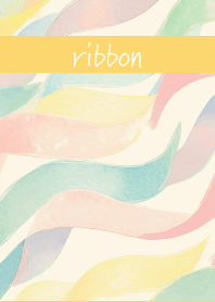 Pastel Ribbons on light yellow