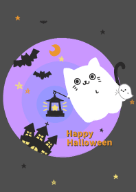 Halloween gato fantasma