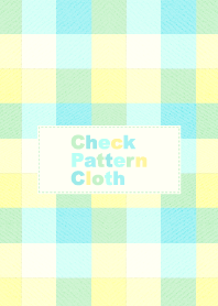 Check Pattern Cloth Pastel Lemon-mint