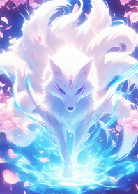 Snow Blossom Nine-Tailed Fox_ Purple