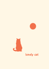 lonely orange cat