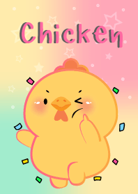 Lovely Chicken In Pastel Theme