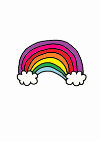 ホワイト ＆ 虹