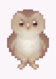 Owl Pixel Art Theme  Purple 03