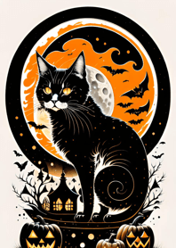 halloween cat f7132A