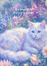 Beautiful Painting Cat-BLUE