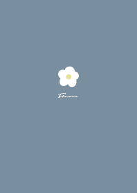 Simple Small Flower / Dull Blue