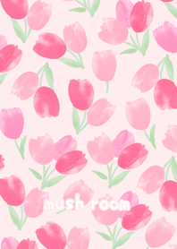 watercolor Botanical flower Tulips