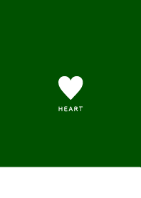 Deep Green&White - Simple Heart