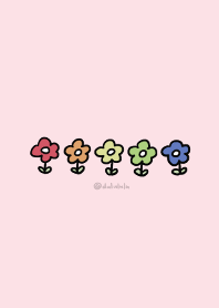 Five Little Flowers -pink