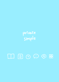 Private simple -sky blue-