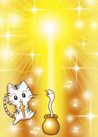 五黄乃白虎猫&白蛇