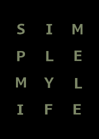 SIMPLE MY LIFE(JP)blackkhaki