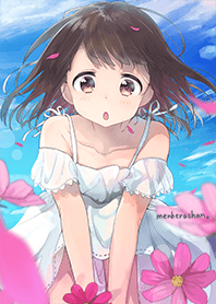 コスモス畑とくるみちゃん